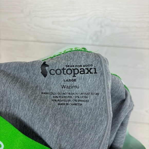 Cotopaxi Men’s Wazimu Tights Athletic Size Large Green/Gray - Picture 6 of 6